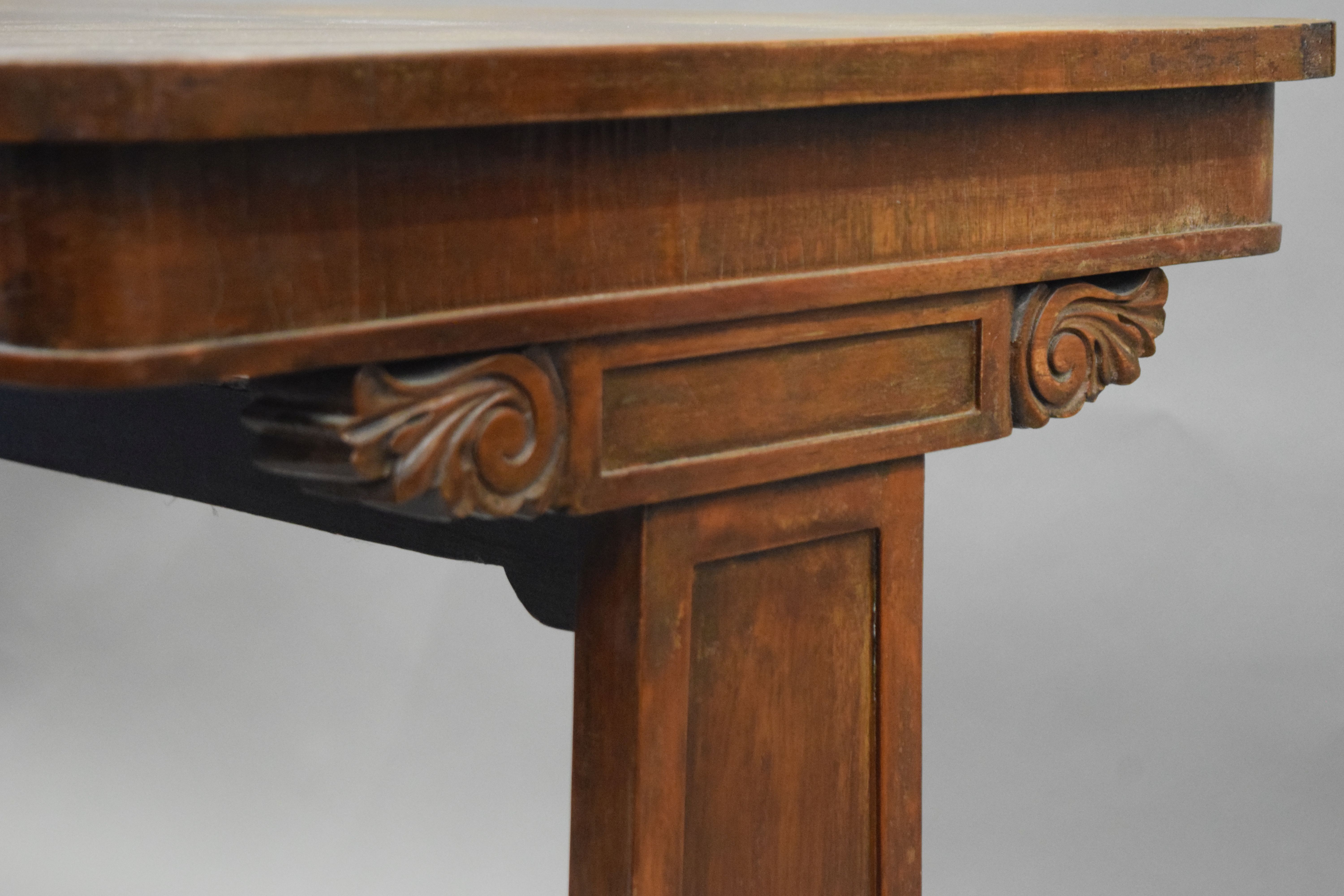 A 19th century rosewood centre table. 99 cm long. - Image 4 of 6