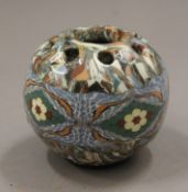 A 1950s Jean Gerbino Vallauris mosaic design posy/pot pourri vase. 8 cm high.