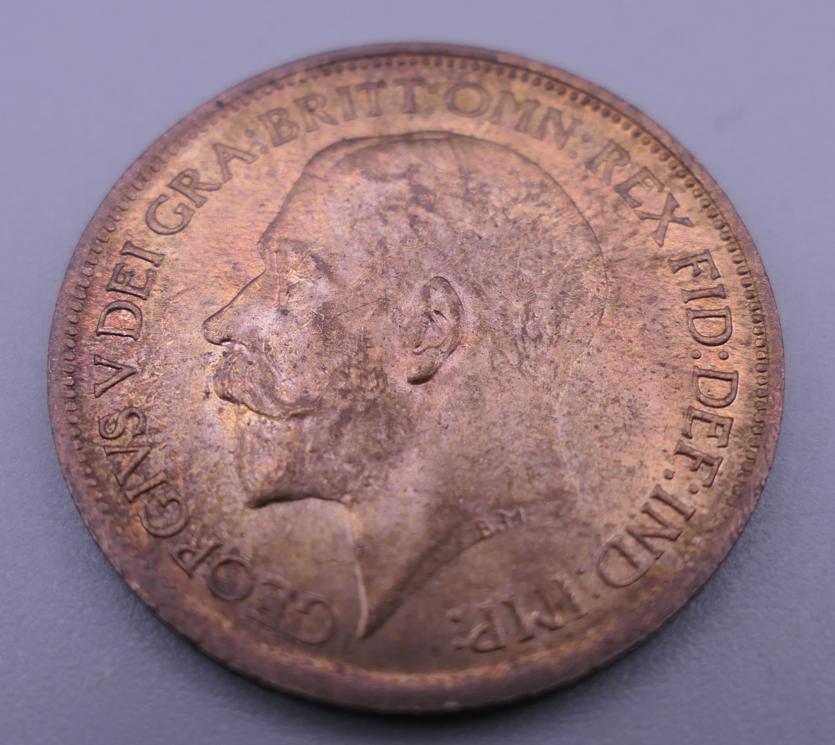 A 1919 half penny.