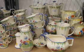 A large quantity of Crown Devon Fieldings Dubarry teawares.