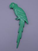 A Buch and Diechmann parrot form brooch. 13.5 cm long.