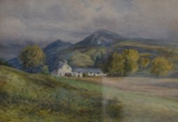 BERNARD WALSH, Rowardennan Hotel and Ben Lomond, watercolour, signed and dated 1891,