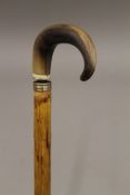 A Victorian/Edwardian horn handled sword stick. 88 cm long.