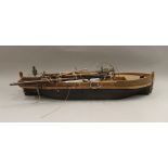 An early 20th century model of a Thames barge. 79 cm long.