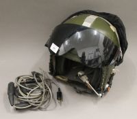 A RAF pilot's helmet.