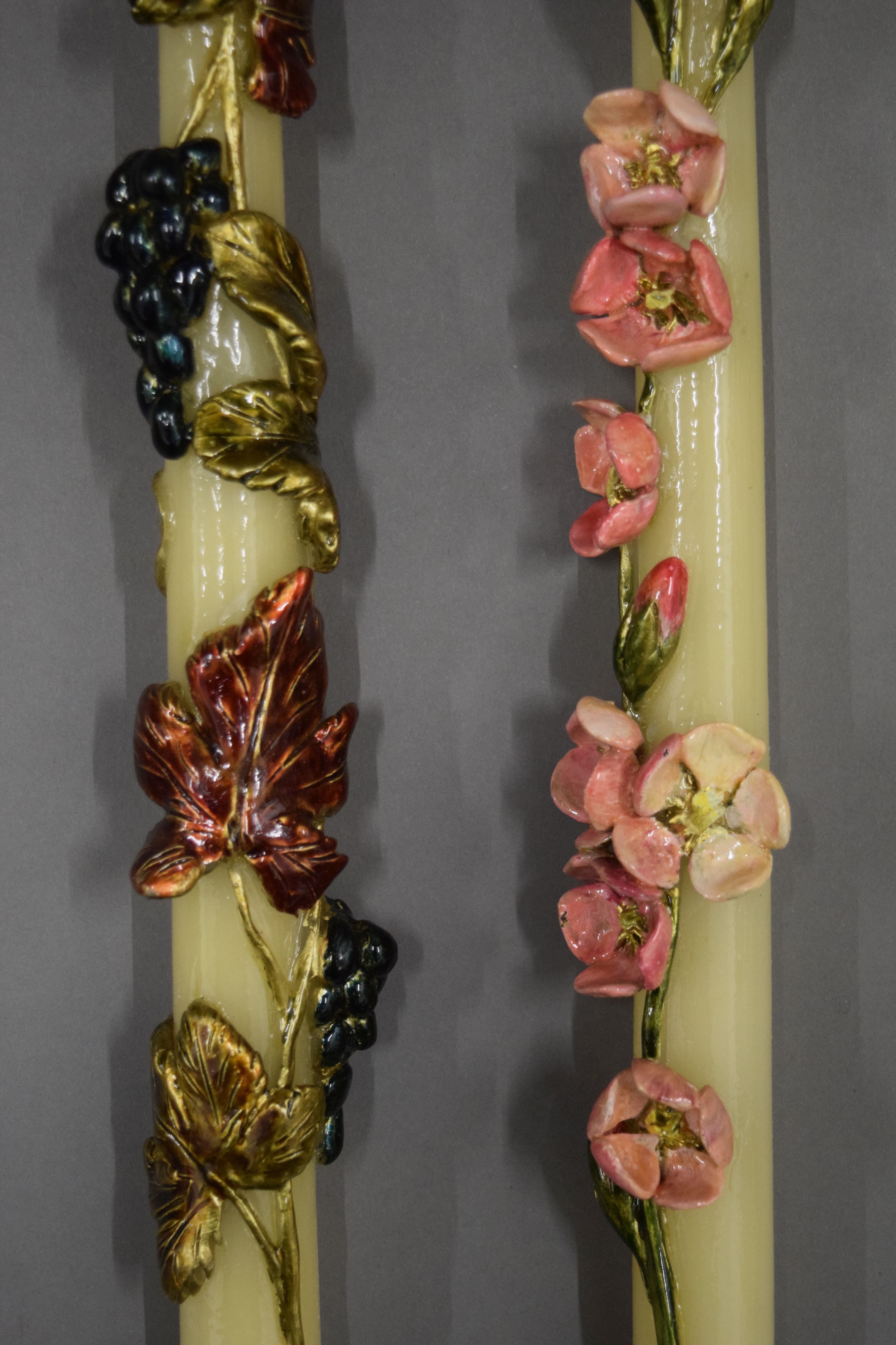 Six finely decorated Communion candles. - Image 3 of 7
