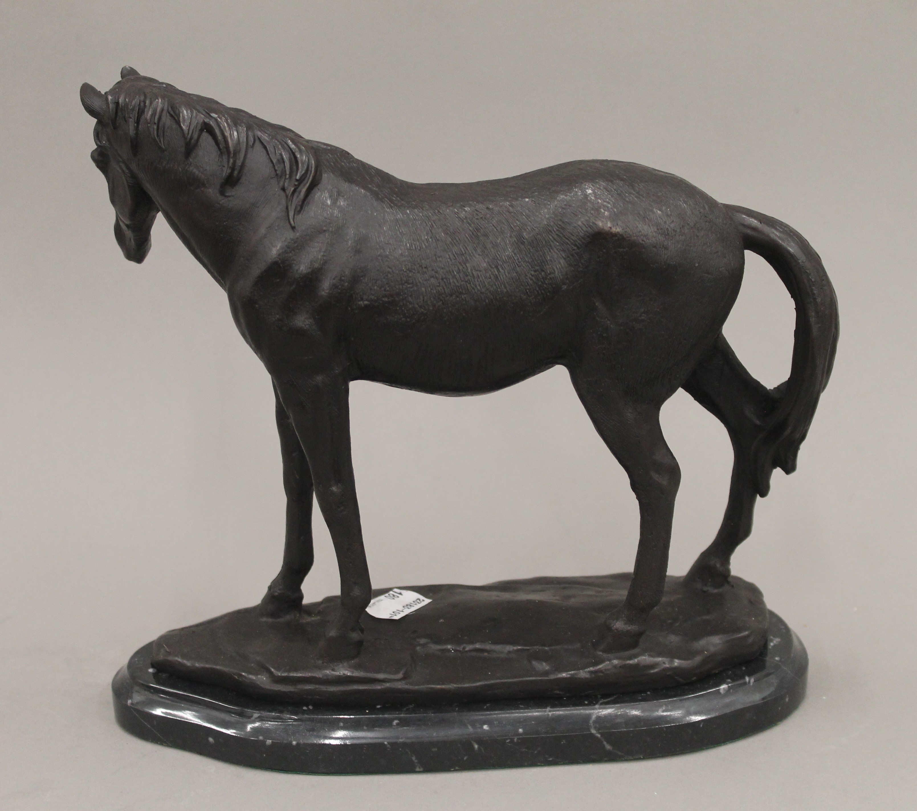 A bronze model of a horse. 22 cm high. - Image 2 of 3