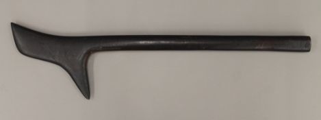 A Fijian or possibly Australian Aboriginal tribal hardwood club. 67 cm long.