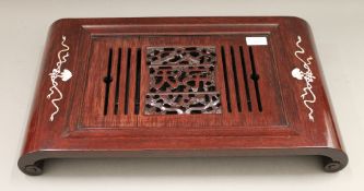 An Oriental table/food warmer. 54 cm long.