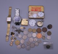 A miscellaneous quantity of watches, coins, etc.