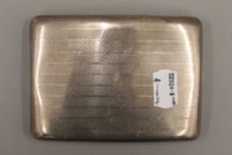 A silver cigarette case. 11.5 cm wide. 4.9 troy ounces.