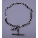 A silver watch chain. 94.3 grammes.