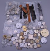 A bag of watch parts including Omega.