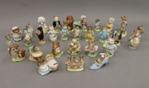 A collection of Beswick Beatrice Potter figures, including Duchess with Flowers.