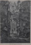 WILLIAM PARS (1742-1782) British, View of the Chapel from the Garden at Strawberry Hill, engraving,