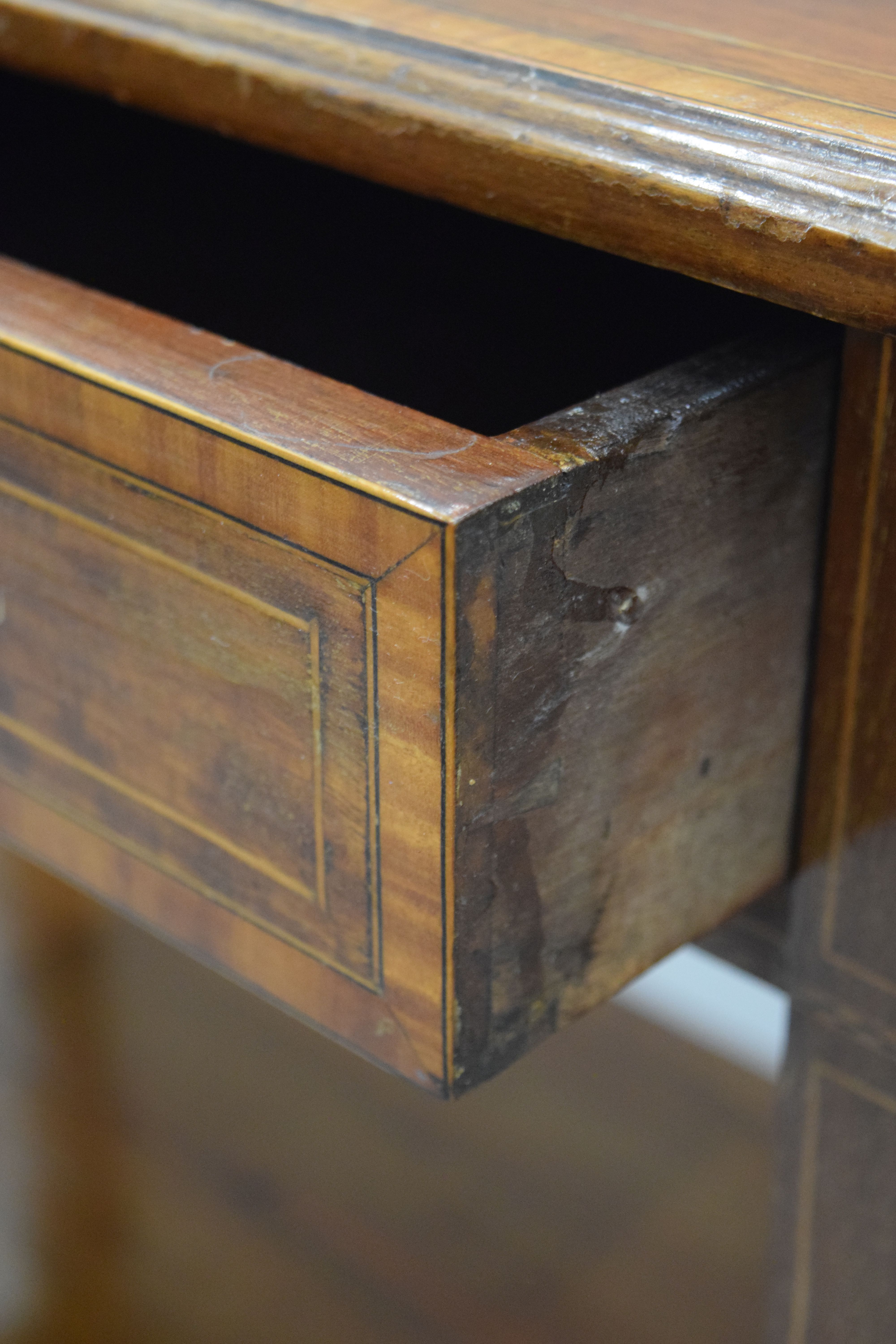 An Edwardian mahogany two drawer side table and a mahogany side table. The former 75.5 cm wide. - Image 7 of 11
