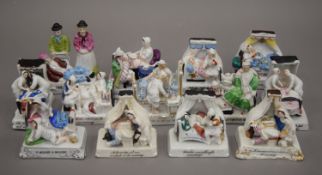 A collection of thirteen 19th century porcelain fairings.