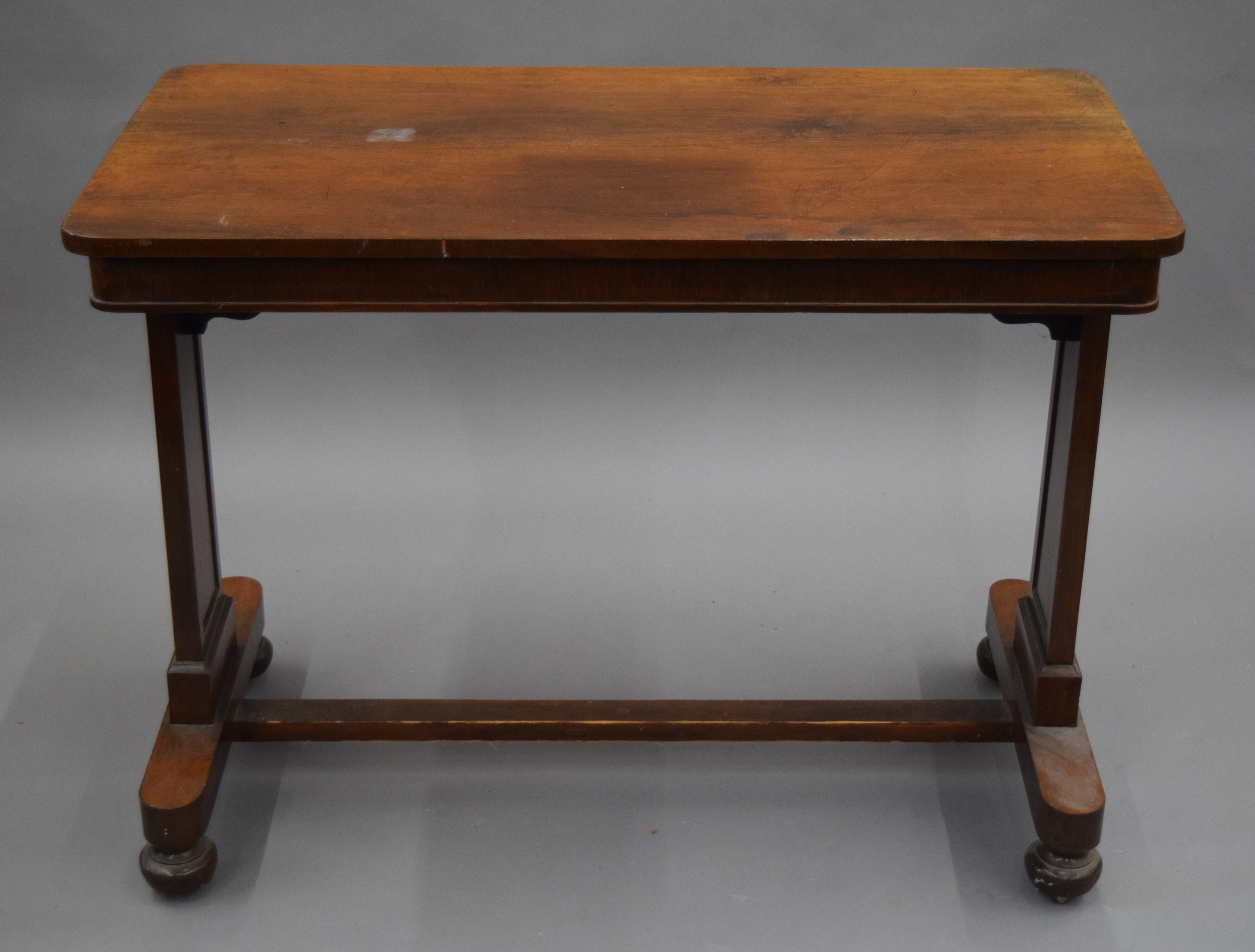 A 19th century rosewood centre table. 99 cm long.