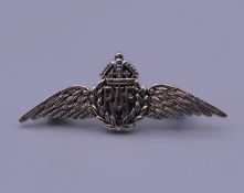 A sterling silver RAF sweetheart brooch.