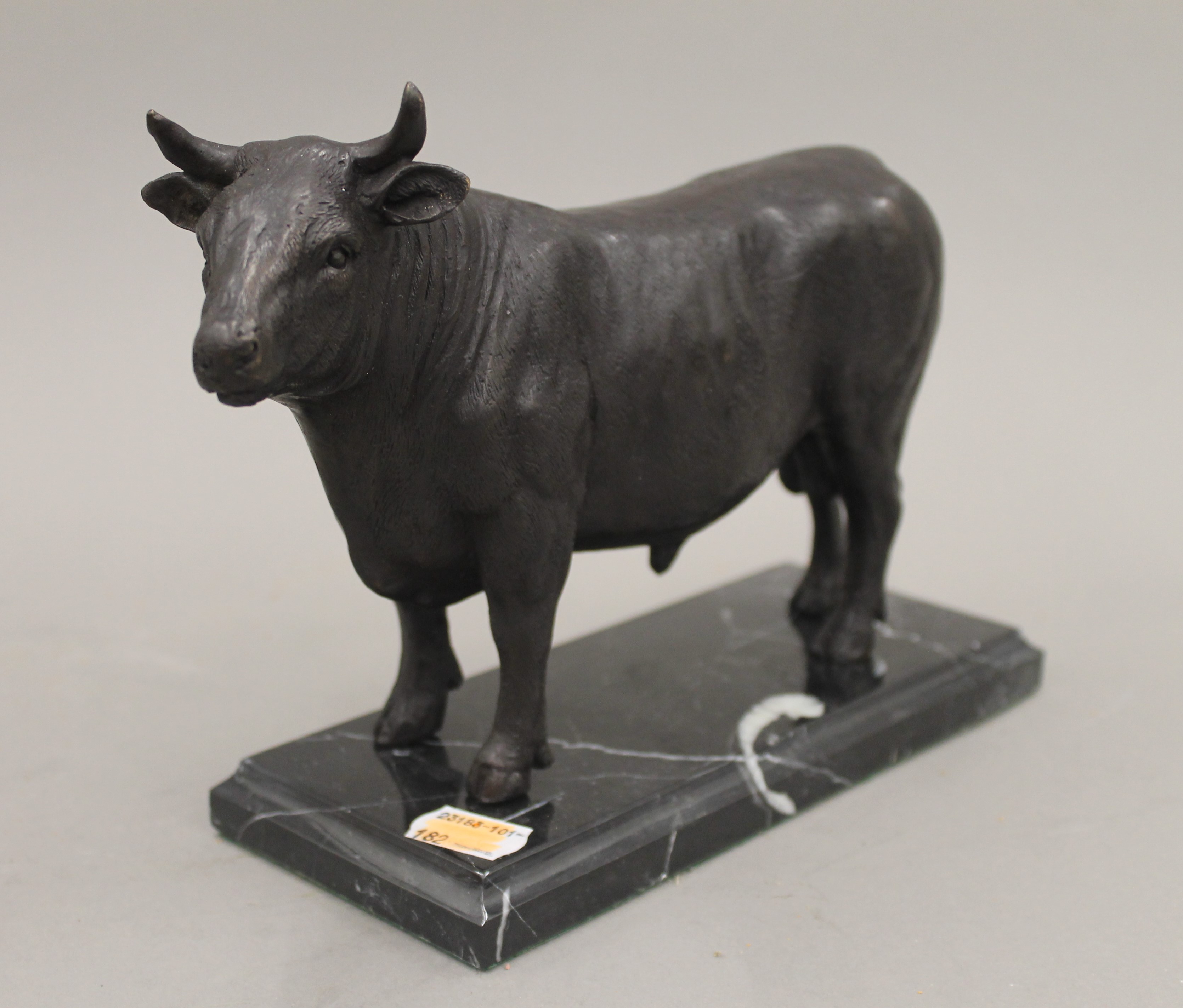 A bronze model of a bull. 17.5 cm high. - Image 4 of 4