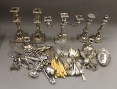 A quantity of silver plate.