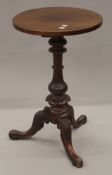 A Victorian mahogany tripod table. 70.5 cm high.