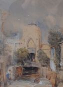 Attributed to G E CREAM, Village Scene, watercolour, signed with monogram, framed and glazed. 20.