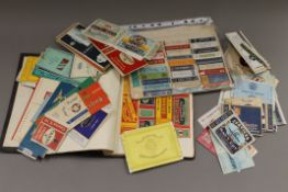 A collection of cigarette and tobacco labels.