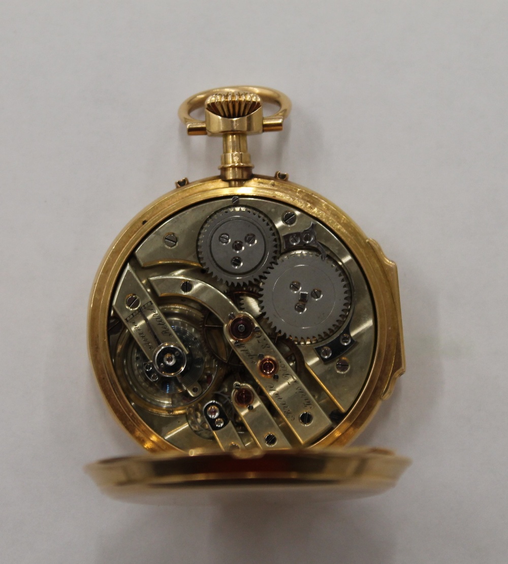 A 19th century French 18 K gold cased multi-dial pocket watch, - Image 8 of 9