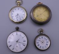 Four various pocket watches.