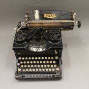 A vintage Royal typewriter.