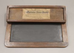 A Victorian Shepherds portable slate desk patented January 1877. 26.5 cm wide.