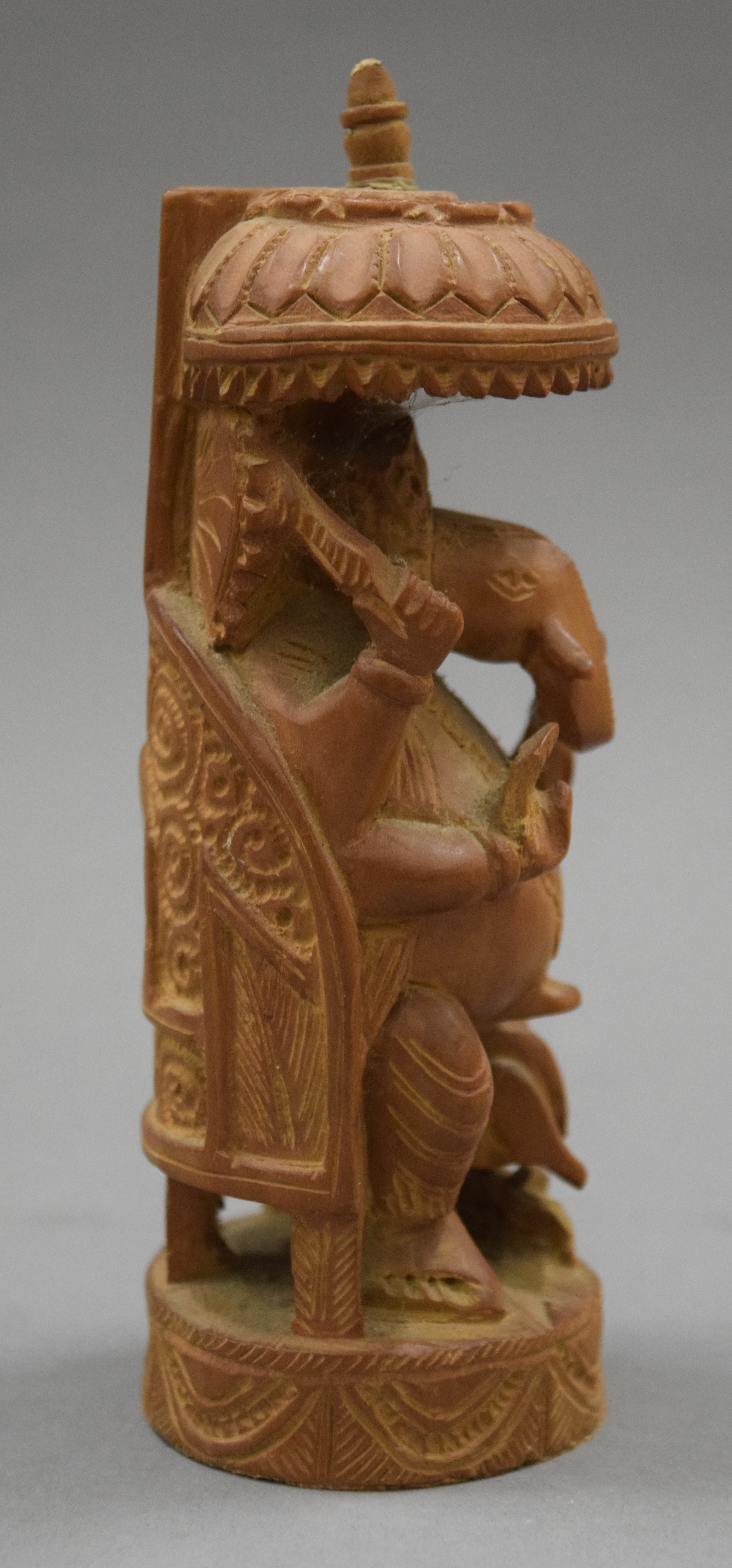 A bronze model of Ganesh and a wooden example. The former 12.5 cm high. - Image 7 of 8