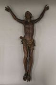 A 17th/18th century carved wooden Corpus Christi. 48 cm high.