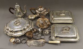 A quantity of various silver plate, etc.