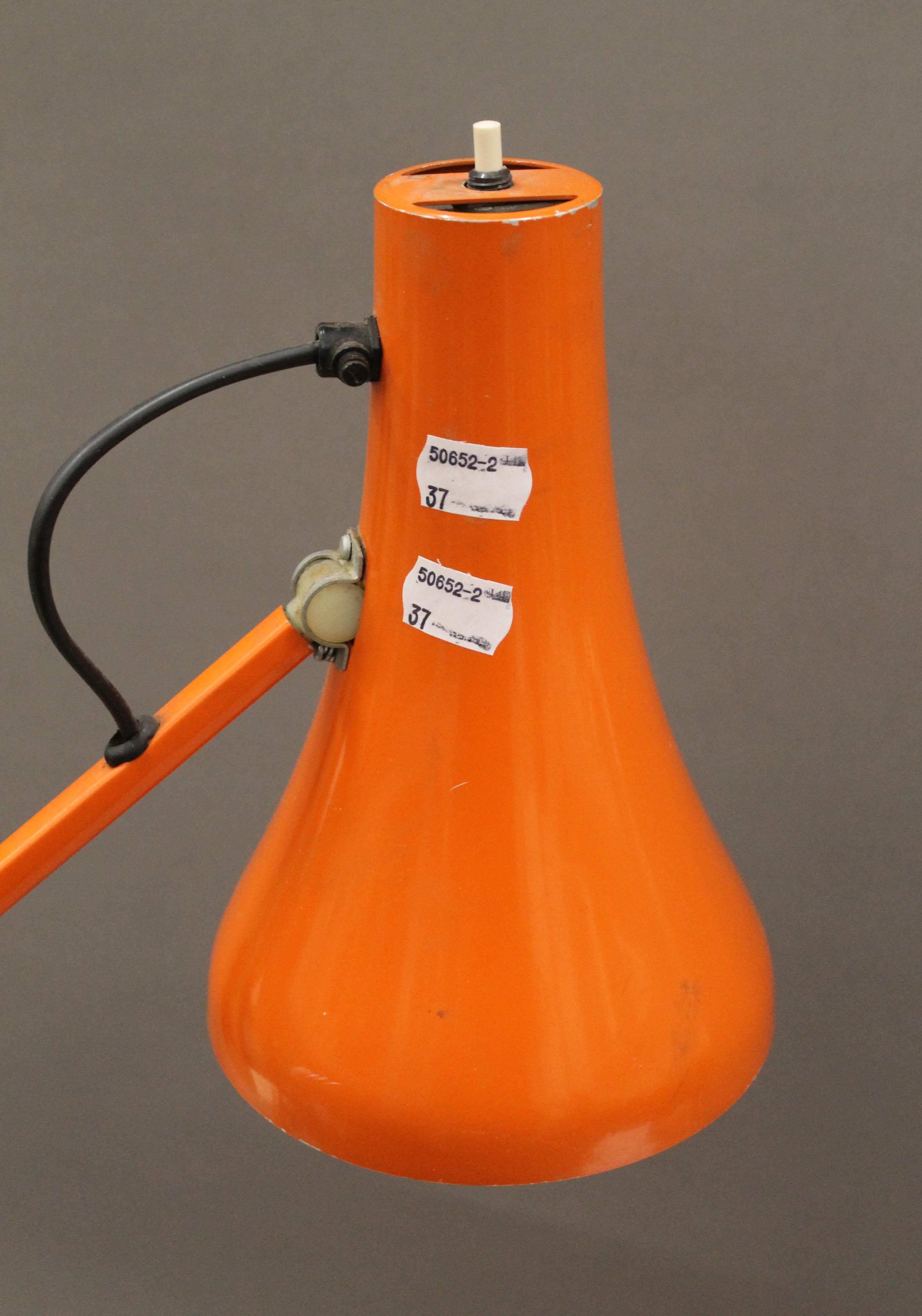 An orange angle poise lamp. - Image 2 of 3