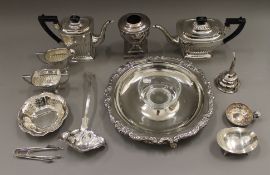 A quantity of silver plated items.