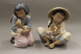 A Lladro figure of a Chinese girl with a bird, No.