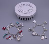 A boxed Thomas Sabo charm bracelet and another.