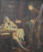 Attributed to ROBERT L WRIGHT (19th century), Gentleman Farmer and His Foreman in an Interior Scene,