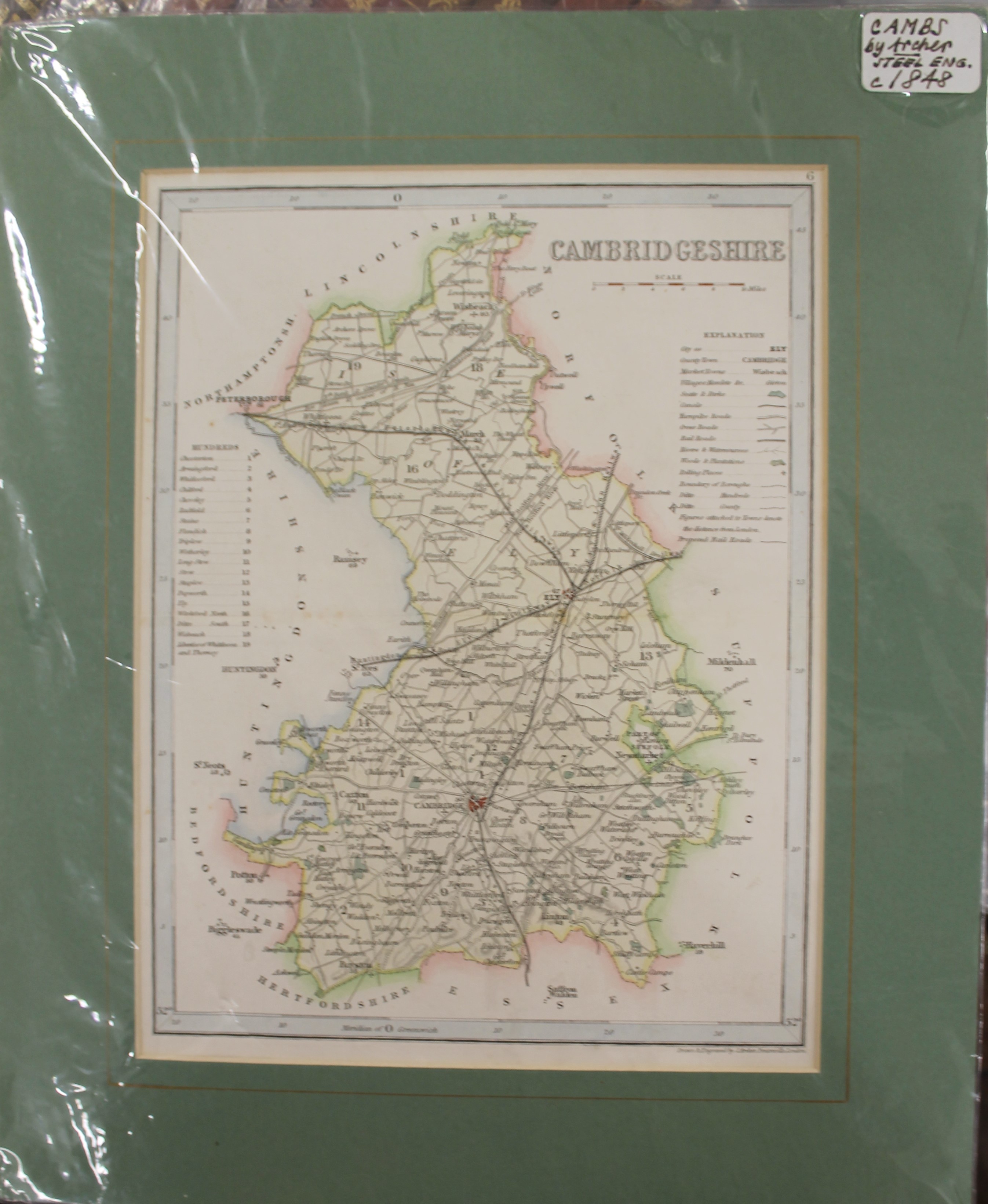 A quantity of books and a quantity of prints, including a map of Cambridgeshire. - Image 2 of 5