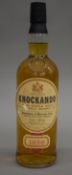 A bottle of 1978 Knockando Pure Single Malt Scotch Whiskey, bottled in 1993.