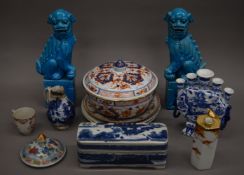 A quantity of Oriental ceramics.