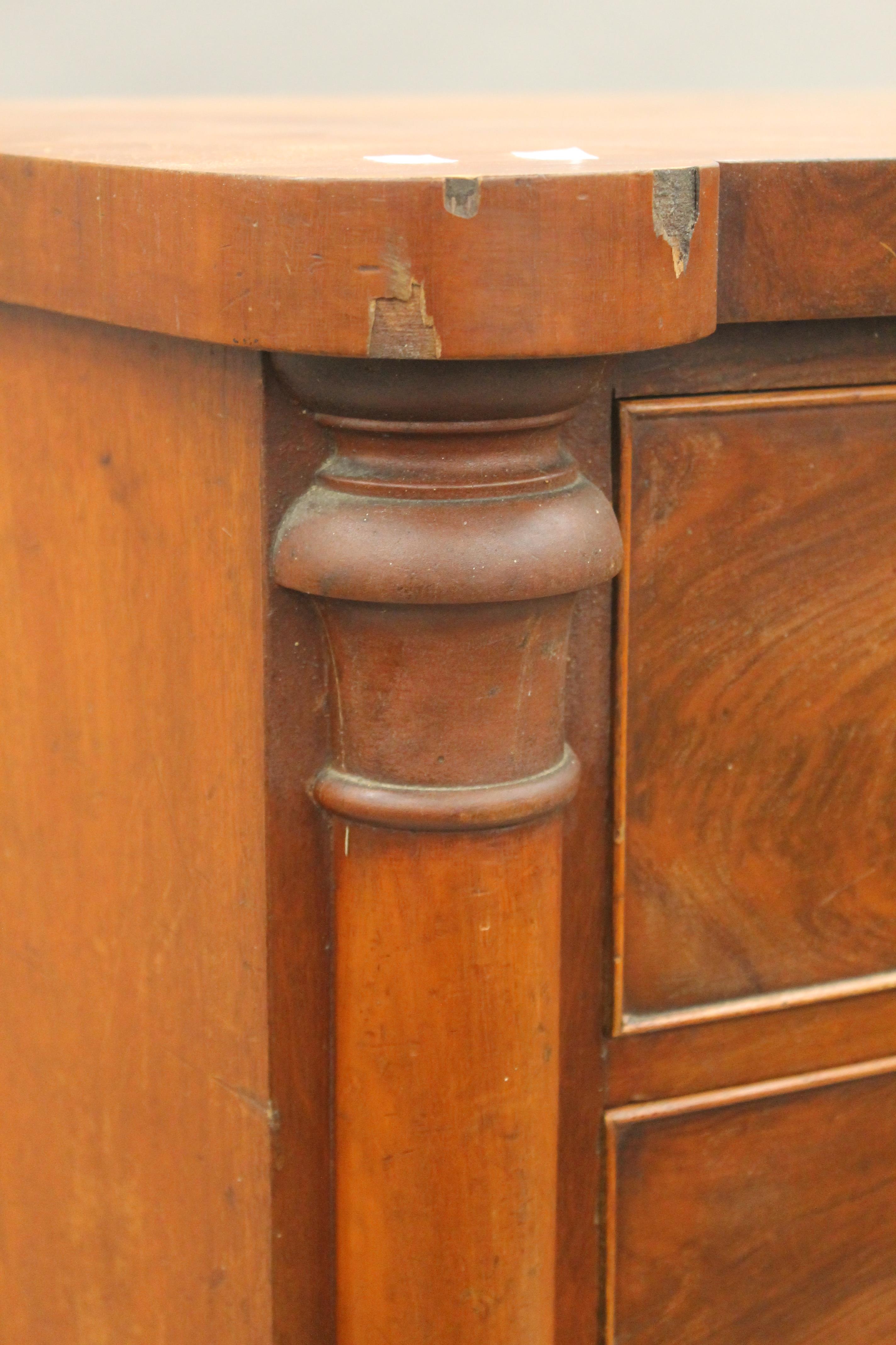 A Victorian mahogany bowfront chest of drawers. 107 cm wide. - Image 5 of 11