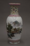 A Chinese painted porcelain vase. 30 cm high.