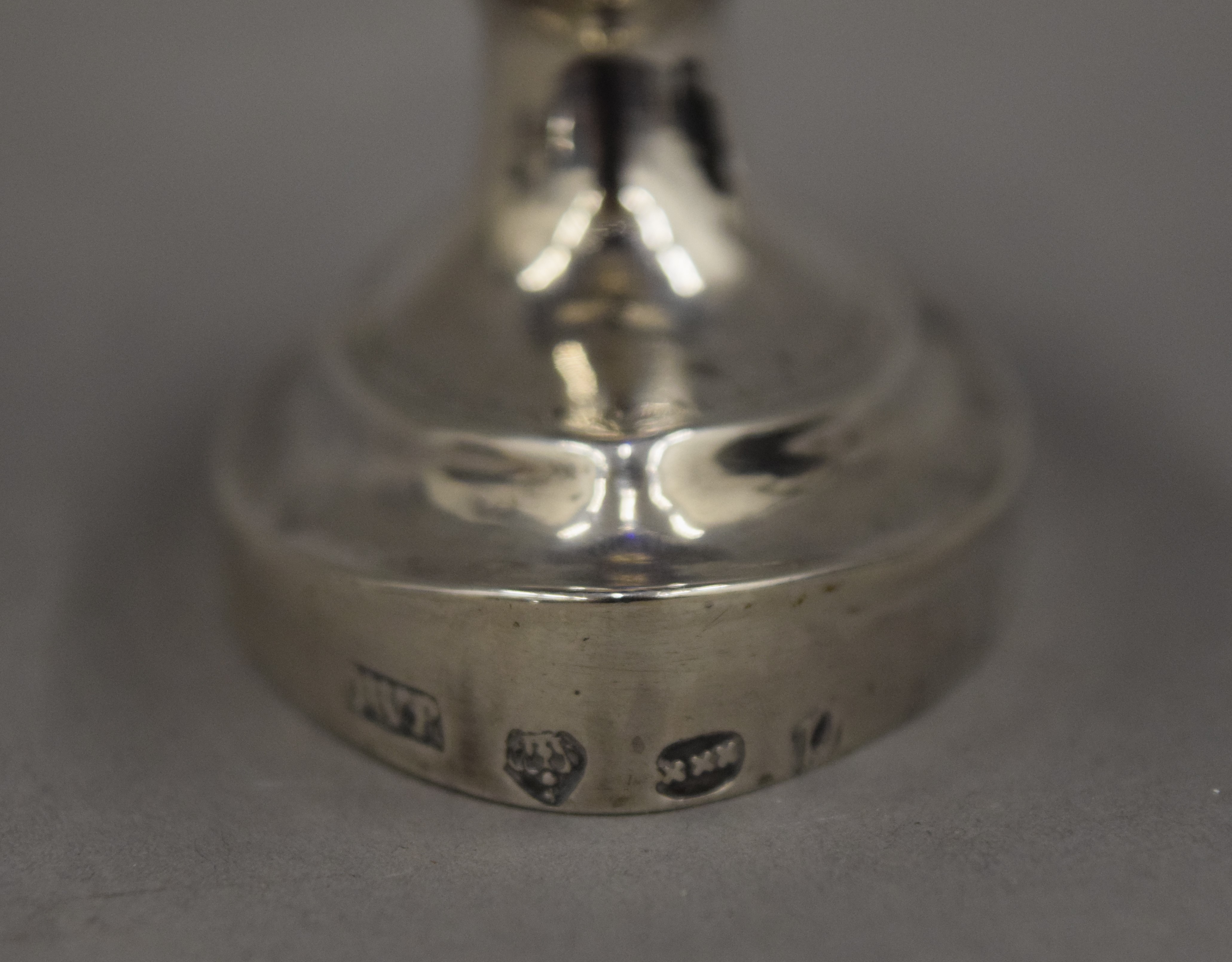 A 19th century Continental silver master salt with blue glass liner, - Image 4 of 8