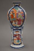 An 18th century Chinese Export famille rose porcelain vase. 28 cm high.