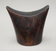 An Ethiopian tribal carved wooden head rest. 16 cm high.