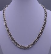 A silver chain. 45.5 cm long. 50 grammes.