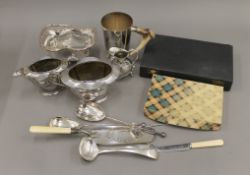 A quantity of various silver plated ware.